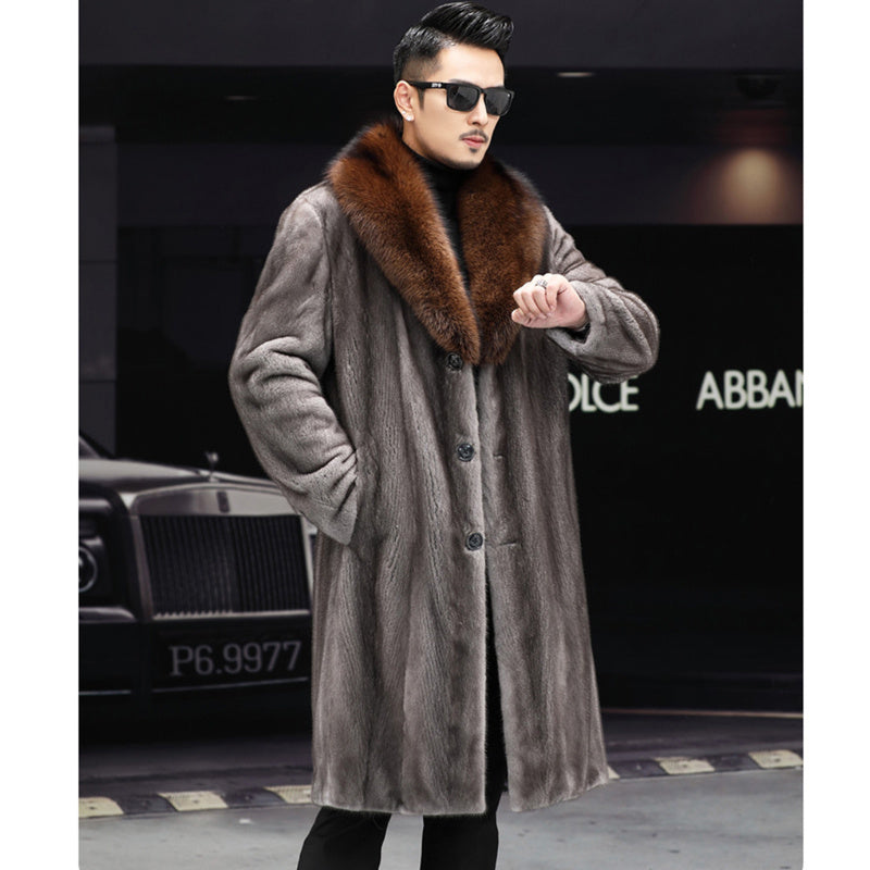 Long Thick Fur Men’s Coat