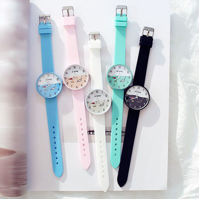 Children Watch For Girls Color Silicone Strap Fashion Quartz Wristwatc