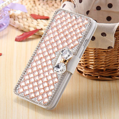 Luxury Bling Crystal Rhinestone Diamond Wallet Flip Cover Case