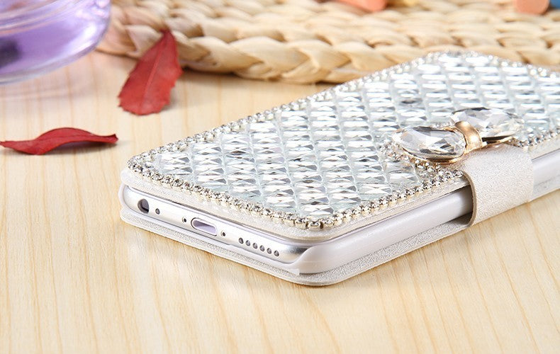 Luxury Bling Crystal Rhinestone Diamond Wallet Flip Cover Case