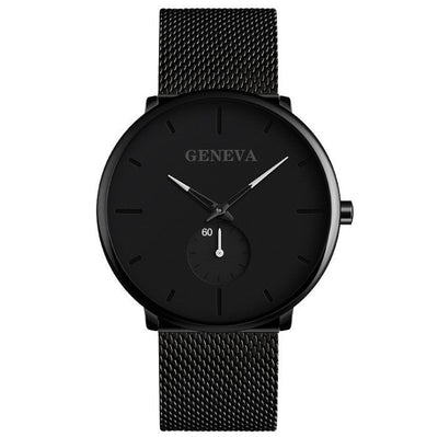 fashion casual geneva mens watch quartz stainless steel brand wristwat