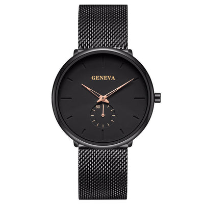 fashion casual geneva mens watch quartz stainless steel brand wristwat