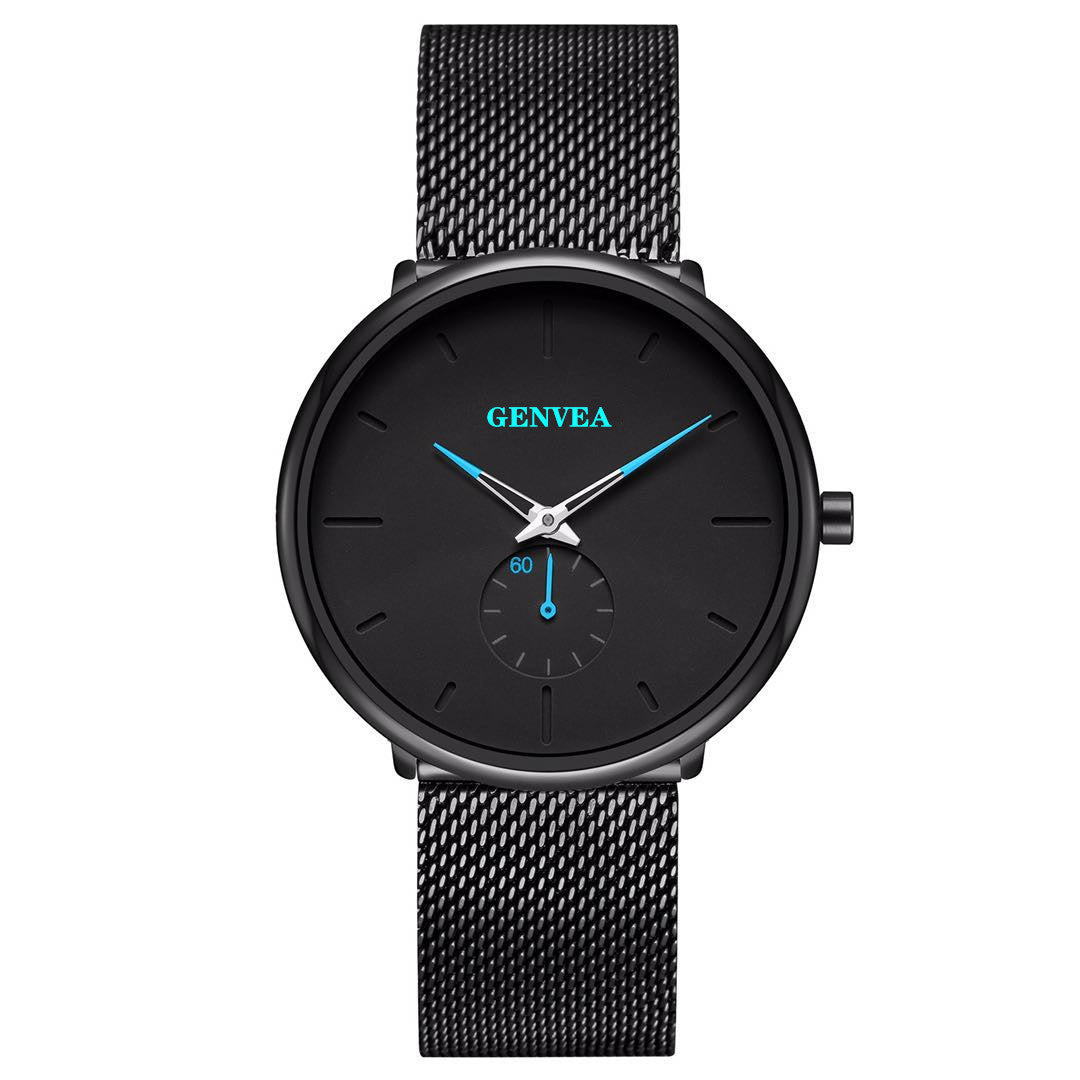 fashion casual geneva mens watch quartz stainless steel brand wristwat