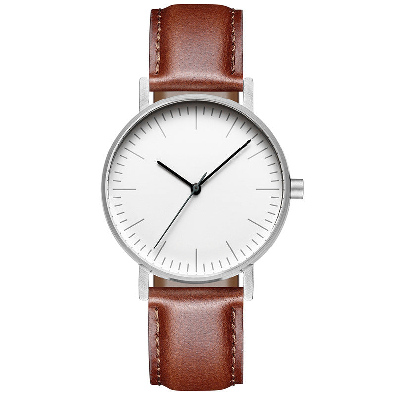 simple leather wristwatch