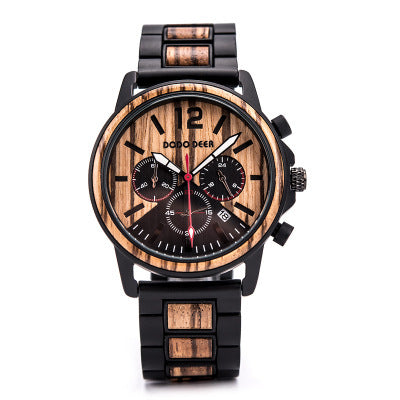 Csutomize Engrave logo Wood Watches for Mens DODO DEER Timer Luxury Ch