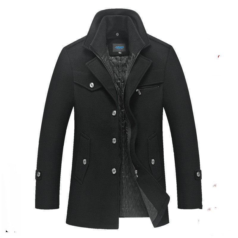 Autumn and Winter New Men's Woolen Coat Men