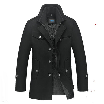 Autumn and Winter New Men's Woolen Coat Men