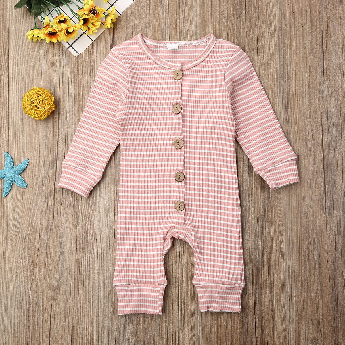 newborn striped jumpsuit knitted warm clothing