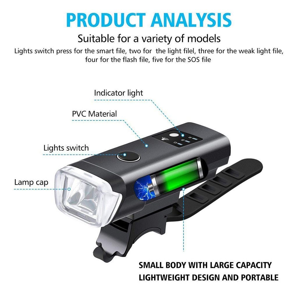 Bicycle front light warning light