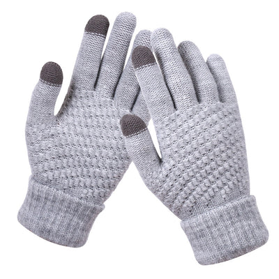 Couple knitted gloves touch screen gloves