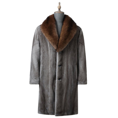 Long Thick Fur Men’s Coat