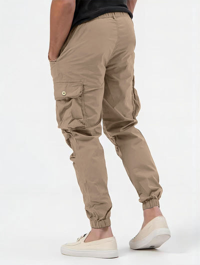 Men's Cargo Trousers With Three-dimensional Pockets Solid Color Casual Pants