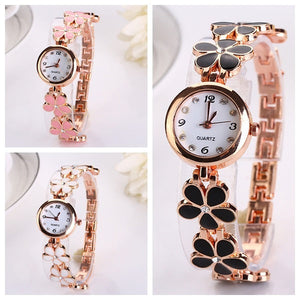 Luxury Casual Fashion Bracelet Watch Flower Strap Wristwatch Dress Ele