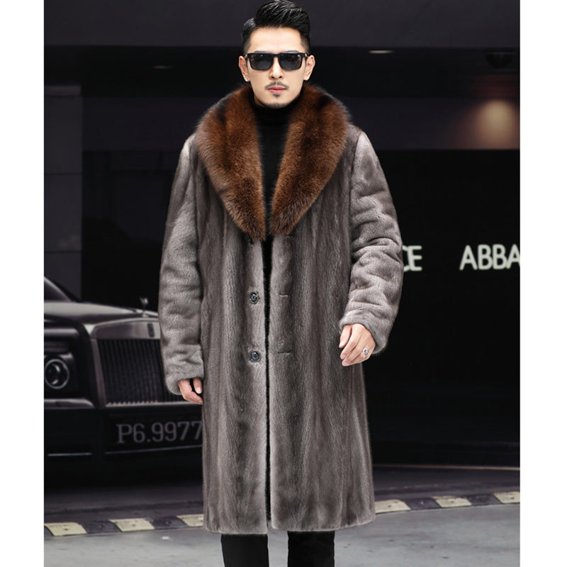 Long Thick Fur Men’s Coat