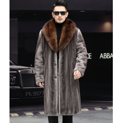 Long Thick Fur Men’s Coat