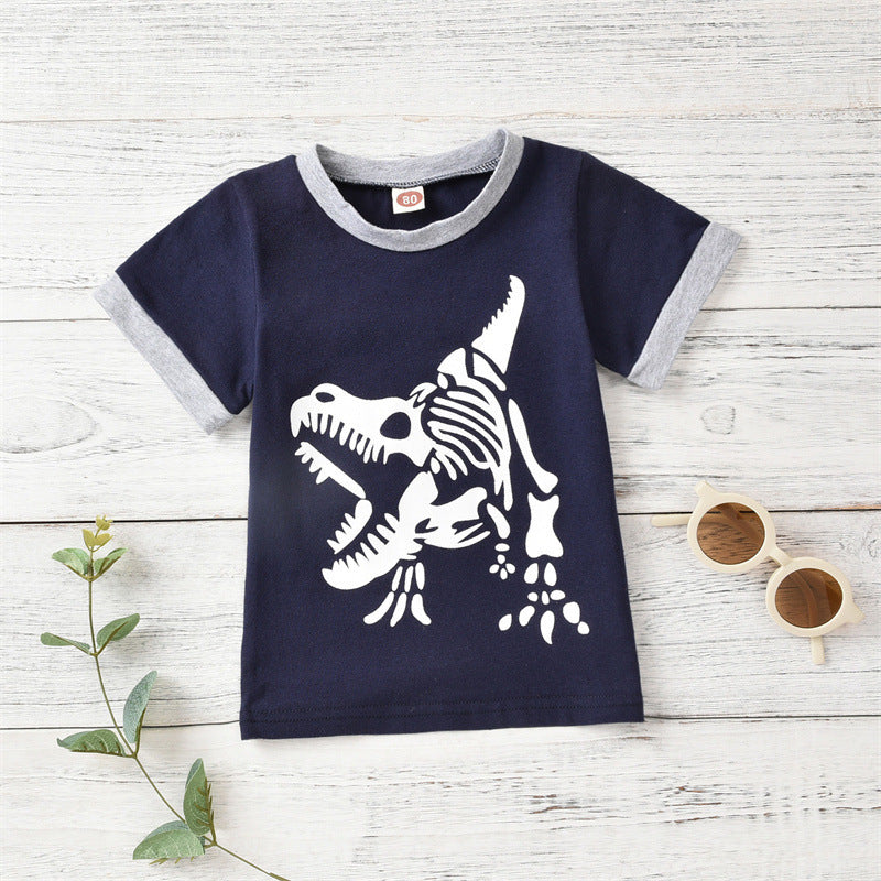 summer short-sleeved dinosaur children' summer short-sleeved dinosaur children'