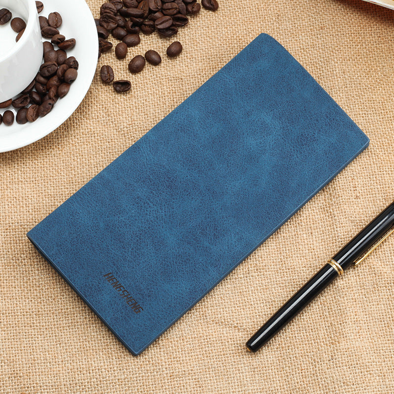 Long Thin Retro Frosted Soft Wallet Men's Wallet