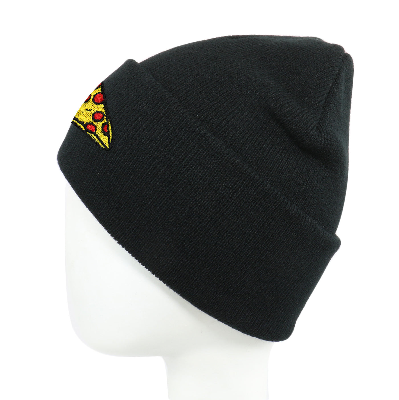 Pizza Embroidered Knitted Hat Outdoors To Keep Warm