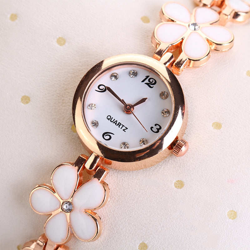 Luxury Casual Fashion Bracelet Watch Flower Strap Wristwatch Dress Ele