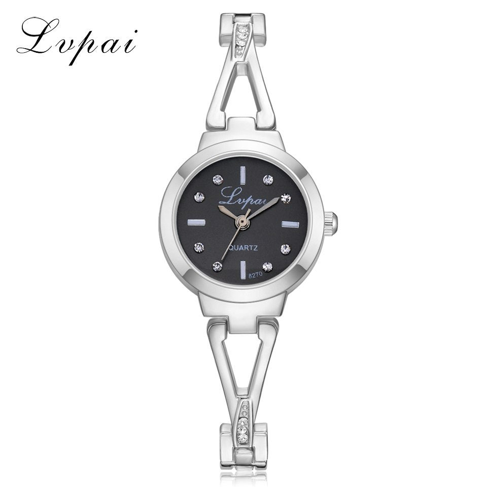 luxury bracelet women dress watches fashion quartz crystal watches lvp