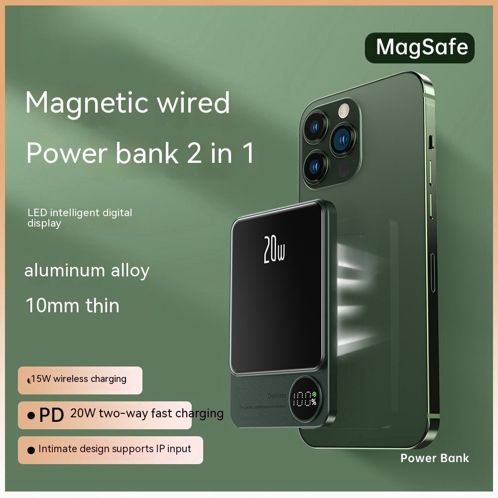 Portable Wireless Magnetic Ultra-thin Mobile Power Supply