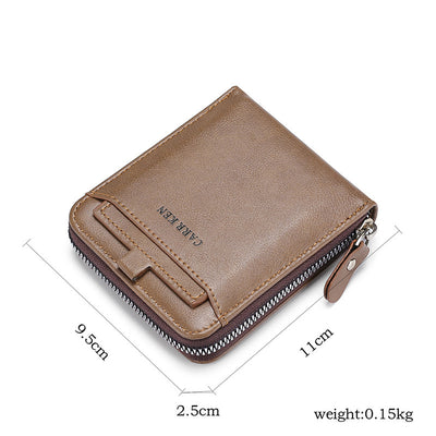 Men's Short Casual Fashion Zipper Wallet