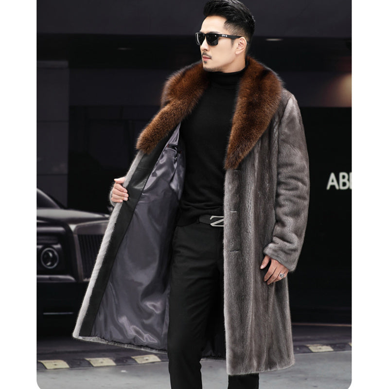 Long Thick Fur Men’s Coat