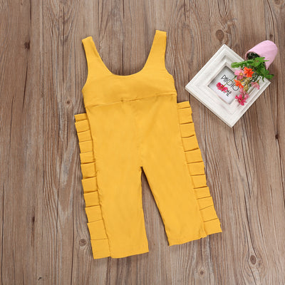 Children's clothing Amazon yellow cotton overalls