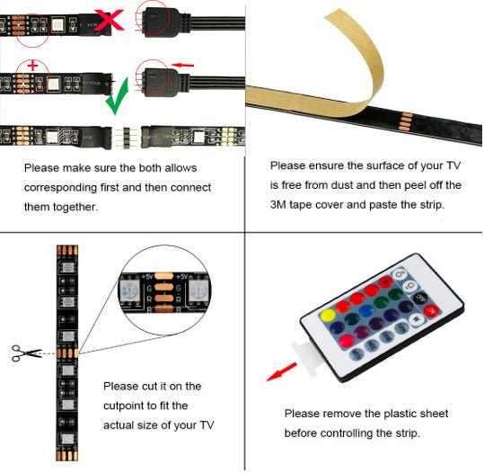 tv background light usb light bar tv light strip