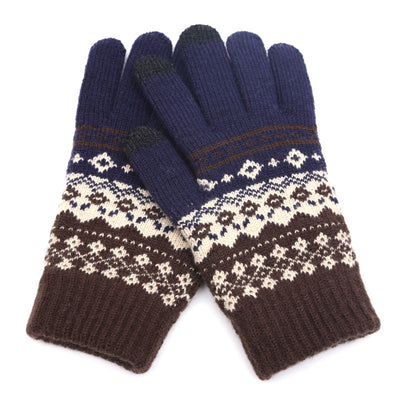 Couple knitted gloves touch screen gloves