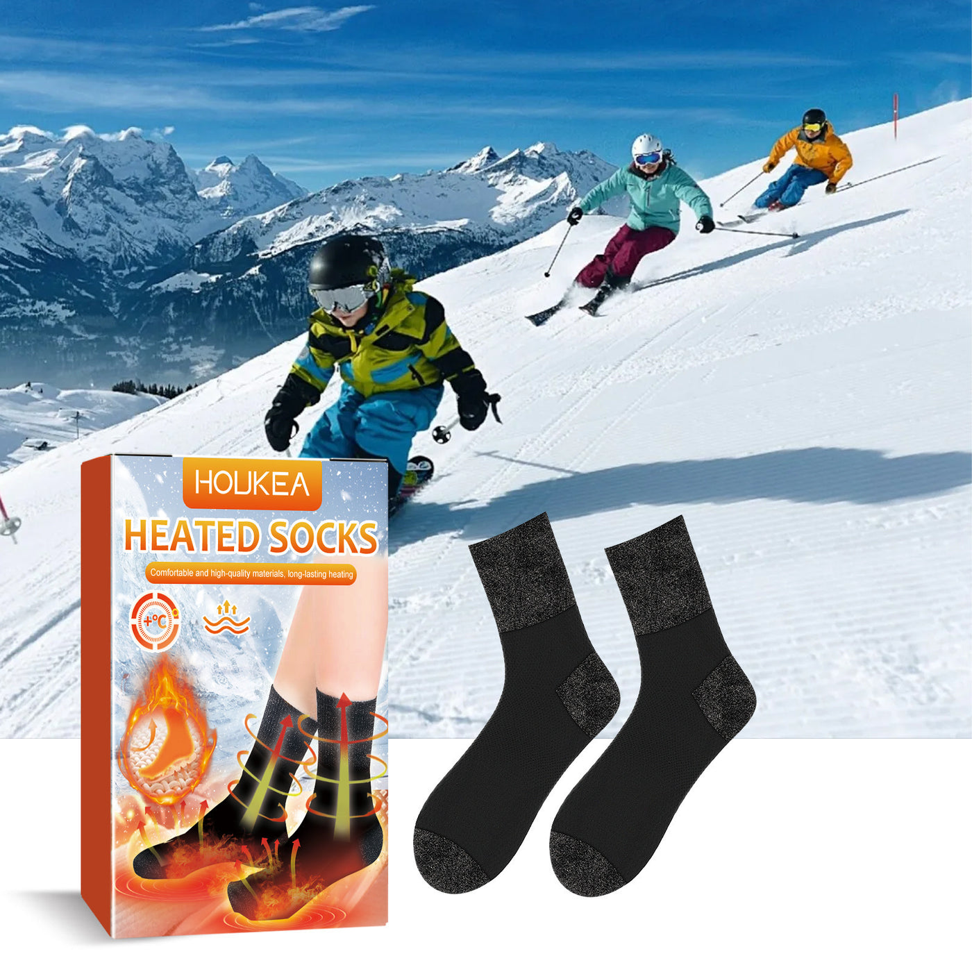 Crystal Silk Fever Socks Winter Outdoors Cycling