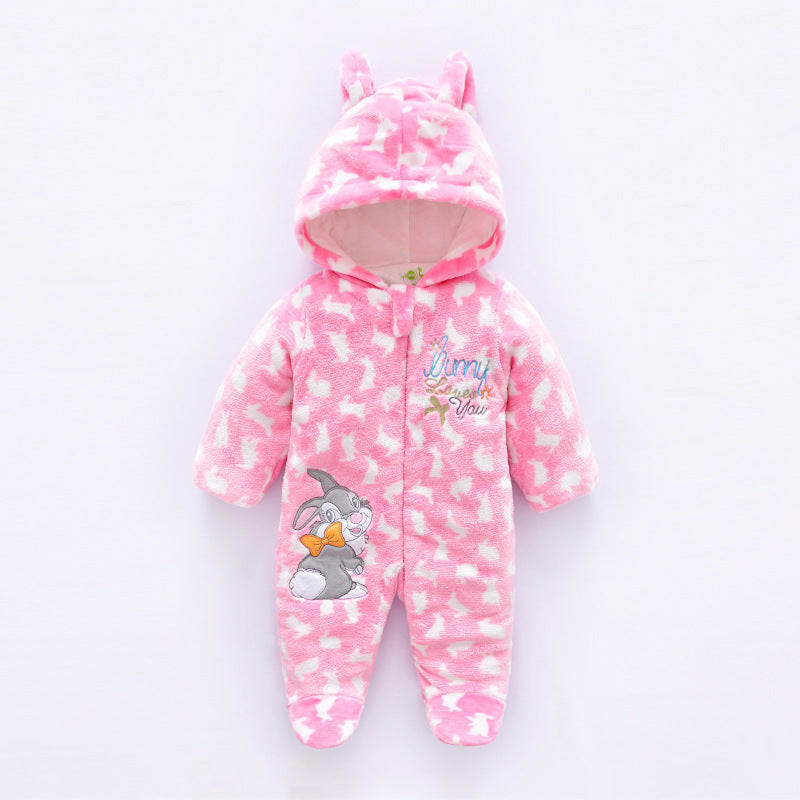 winter jumpsuit velvet hooded baby clothing winter jumpsuit velvet hooded baby clothing