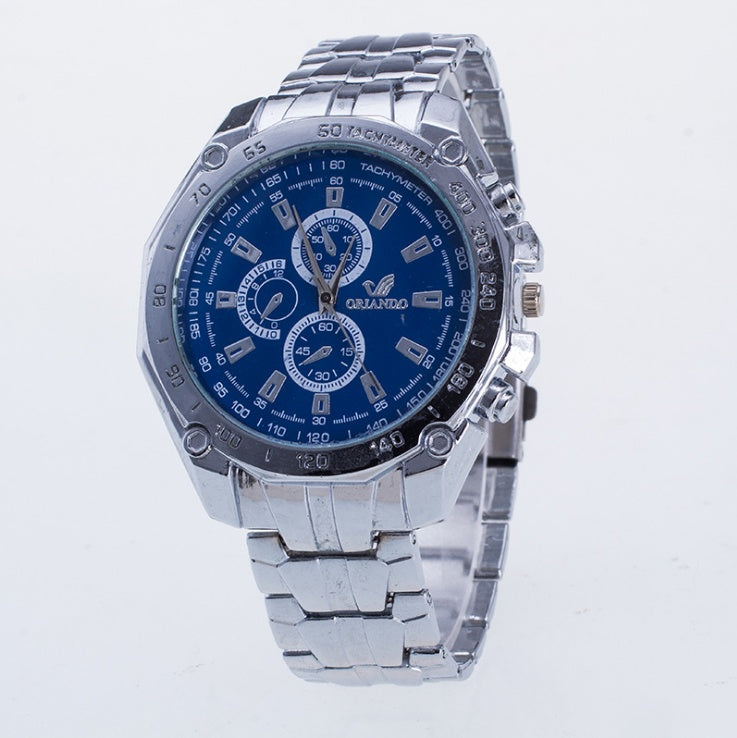 Fashion Silver Stainless Steel Mens Watches Top Brand Luxury Watch Men