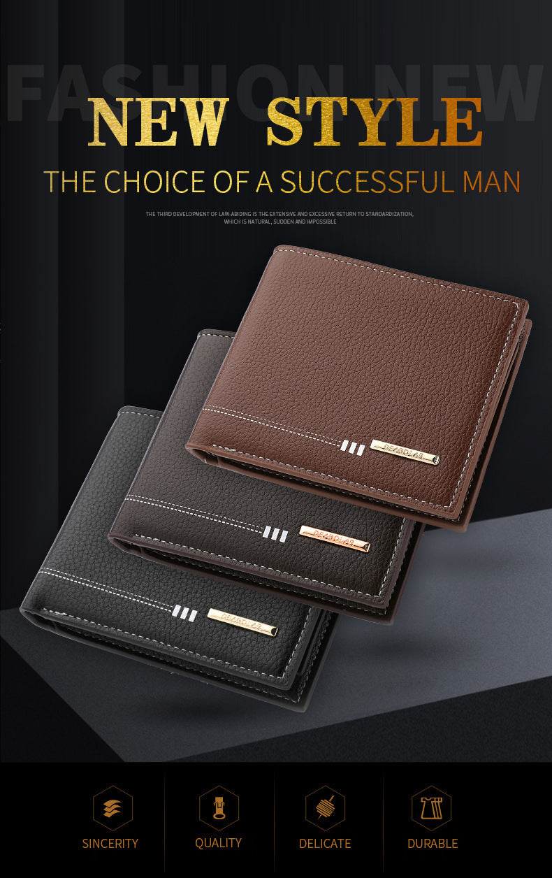 Multi-functional Multiple Card Slots Retro Men's Short Wallet