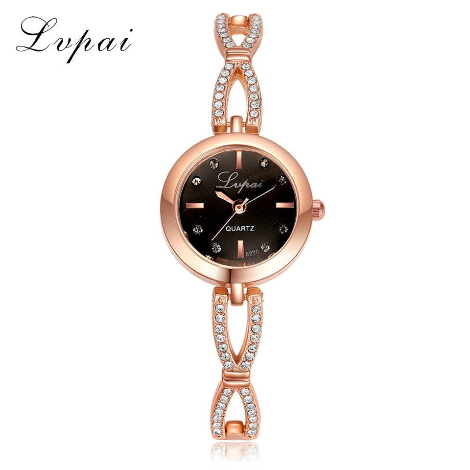 luxury bracelet women dress watches fashion quartz crystal watches lvp