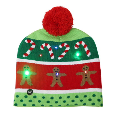 Christmas Hat LED Knitted Hat With Lights