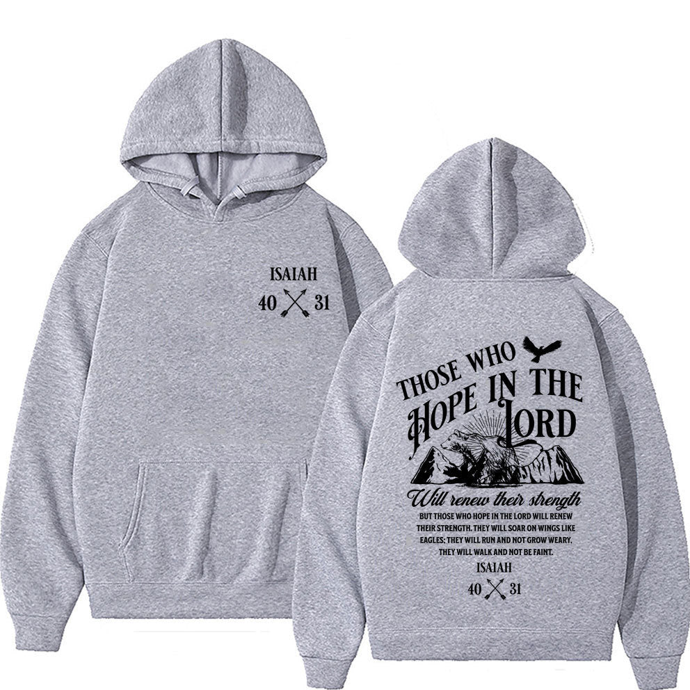 Christian Jesus Letters Print Hoodies Men Women's Clothing