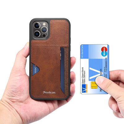 phone business back leather card phone case