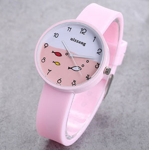 Children Watch For Girls Color Silicone Strap Fashion Quartz Wristwatc