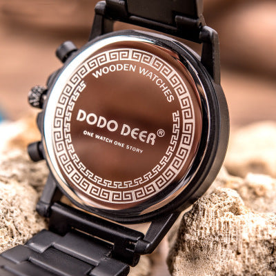 Csutomize Engrave logo Wood Watches for Mens DODO DEER Timer Luxury Ch