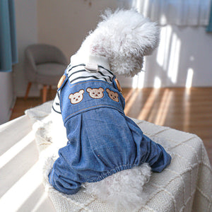 pet clothes clothing suspender pants traction