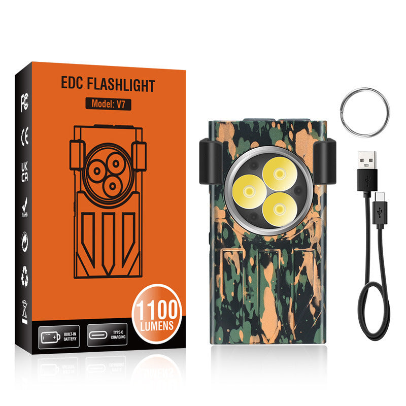 New EDC Multi-function Flashlight