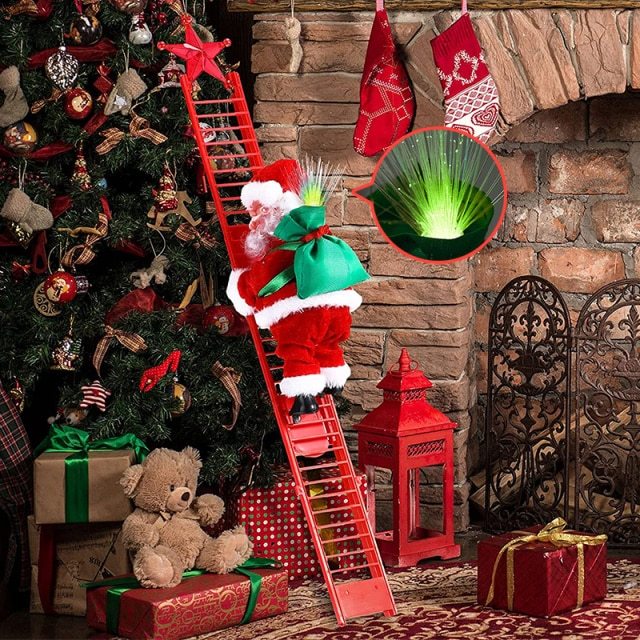 Santa Claus Climbing Ladder Electric Santa Claus Climbing Ladder