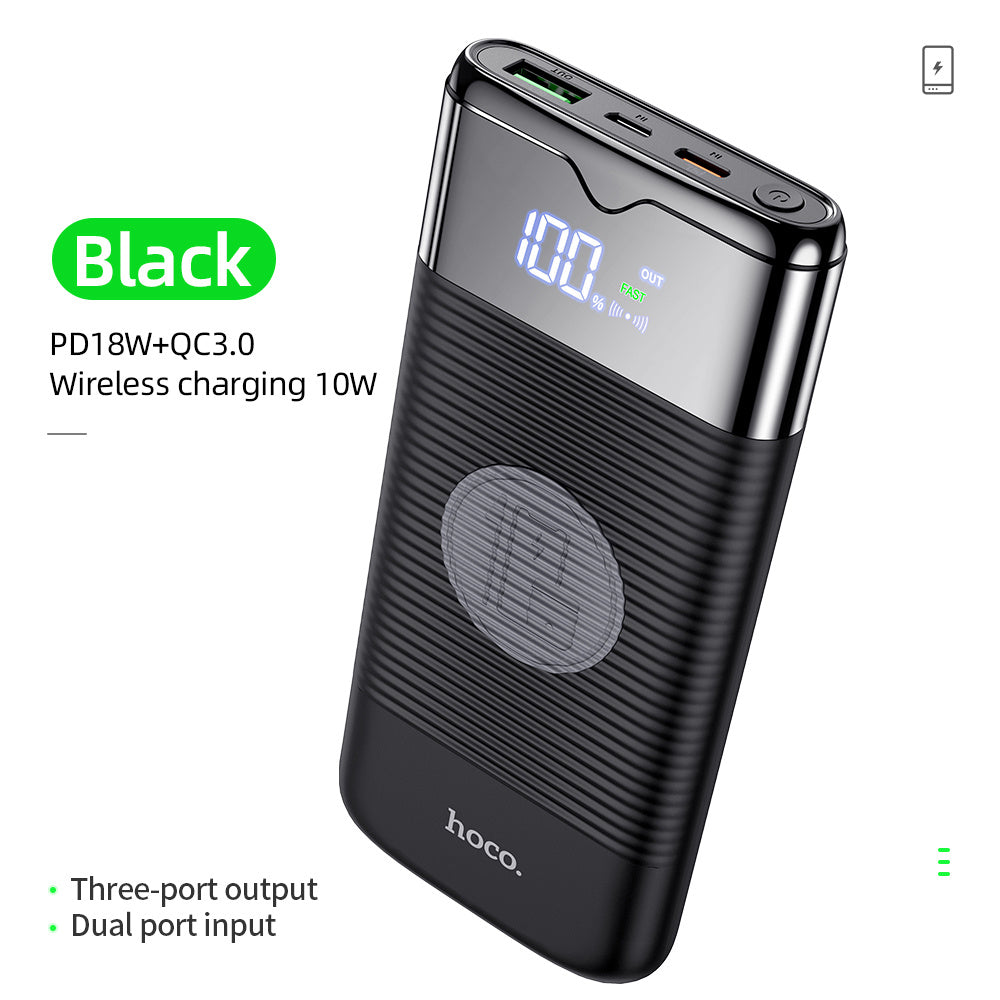 Power Bank 10000mAh Wireless Charger Power Bank PD  QC3.0 18W Fast Charging USB Power Bank External Battery