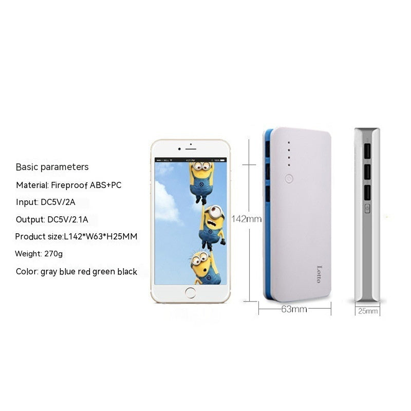 Gift Large Capacity Mobile Phone Universal Mobile Power With Light USB Power Bank