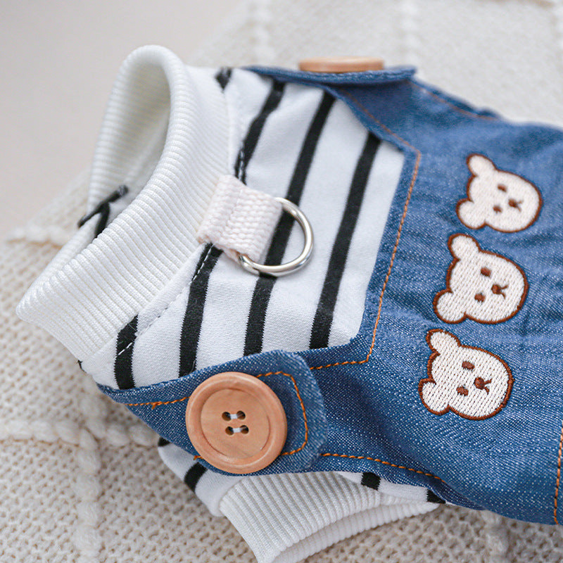 pet clothes clothing suspender pants traction