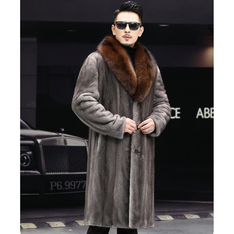 Long Thick Fur Men’s Coat