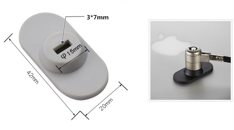 mobile phone tablet computer external security keyhole base