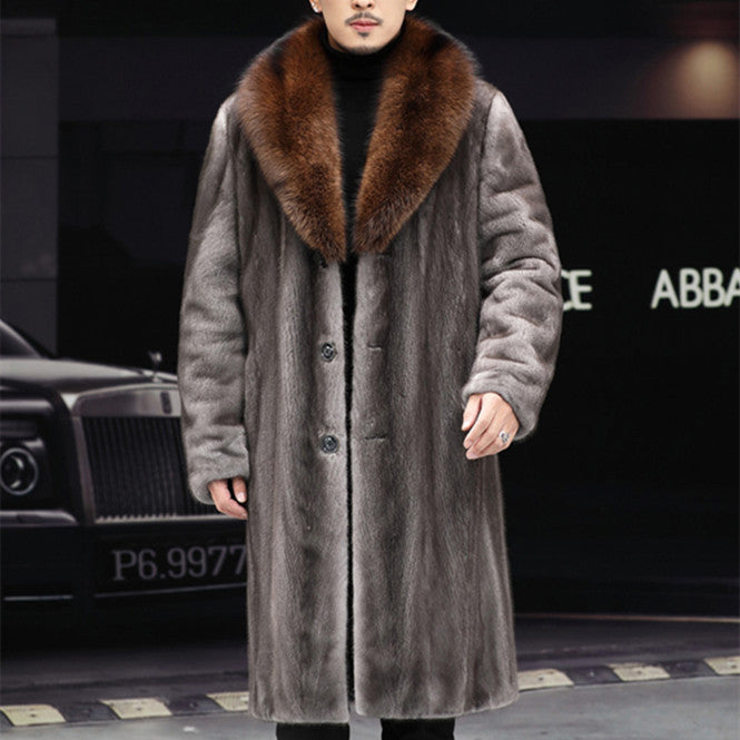 Long Thick Fur Men’s Coat