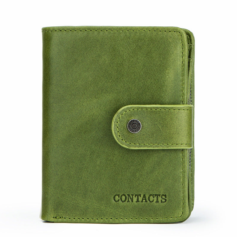 Multifunctional Men's Wallet Pure Cowhide Leather